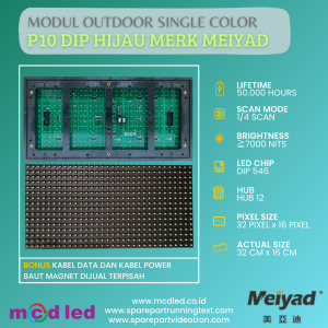 MODUL P10 HIJAU DIP OUTDOOR MEIYAD