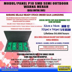 MODUL P10 MERAH SMD SEMI OUTDOOR / INDOOR MEIYAD