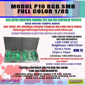 MODUL P10 RGB SMD FULL COLOR 1/8 SCAN OUTDOOR MERK MEIYAD