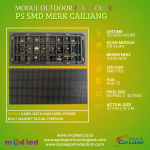 MODUL P5 RGB SMD FULL COLOR OUTDOOR CAILIANG